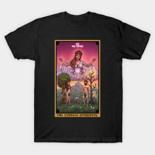 The Goddess Aphrodite The Lovers Tarot Card T-Shirt